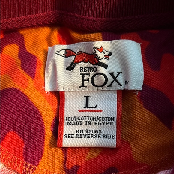 Fox Retro Orange and Red Camouflage Shirt L NEW - Picture 2 of 5